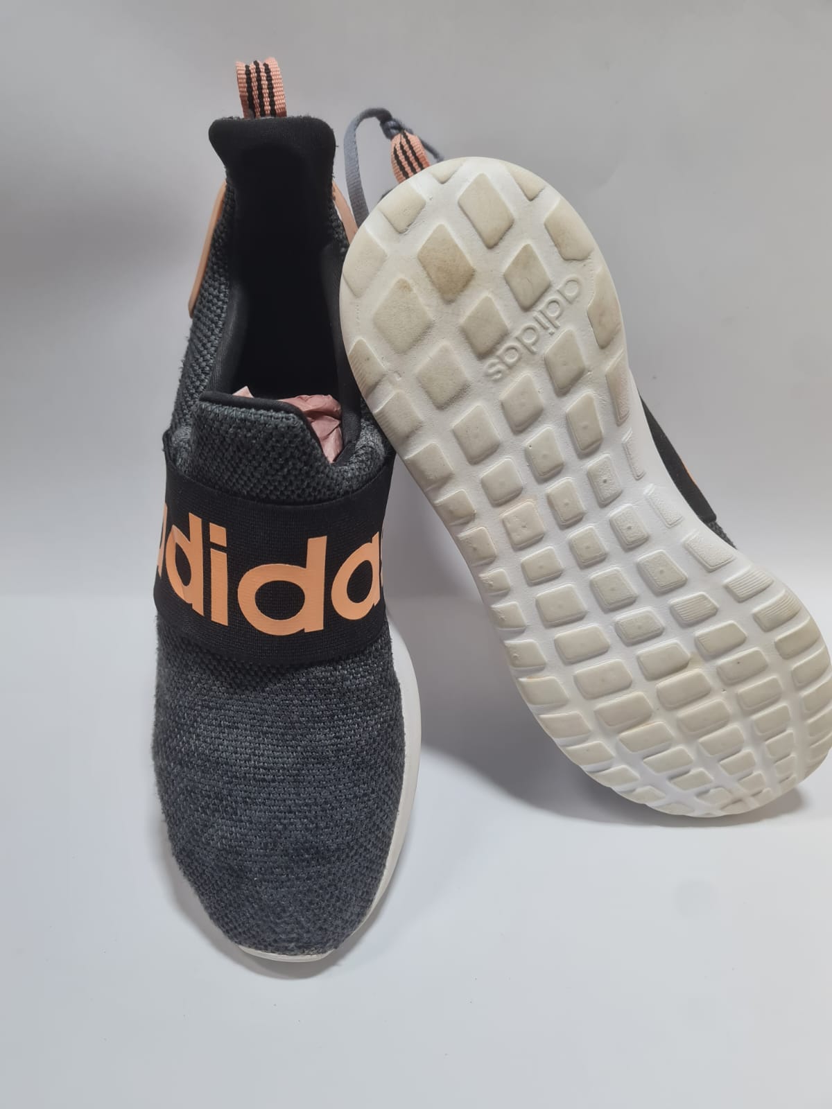 Adidas Lite Racer Adapt 7.0 Shoes - Core Black / Grey - Slip-On Comfort Sneaker