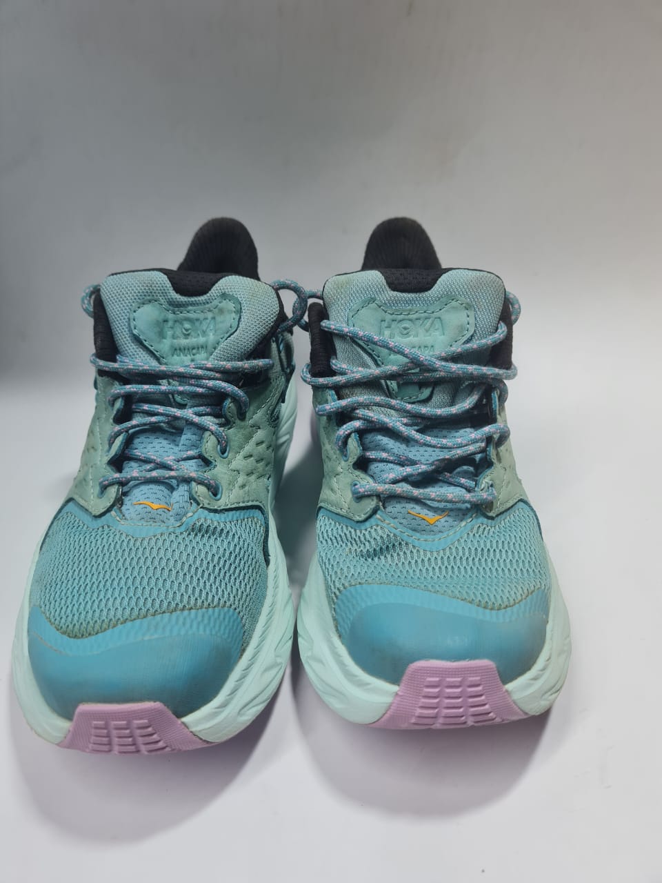 Second Sole Style: Hoka/Gore-Tex Waterproof Trail Runner - Aqua/Vibram Sole