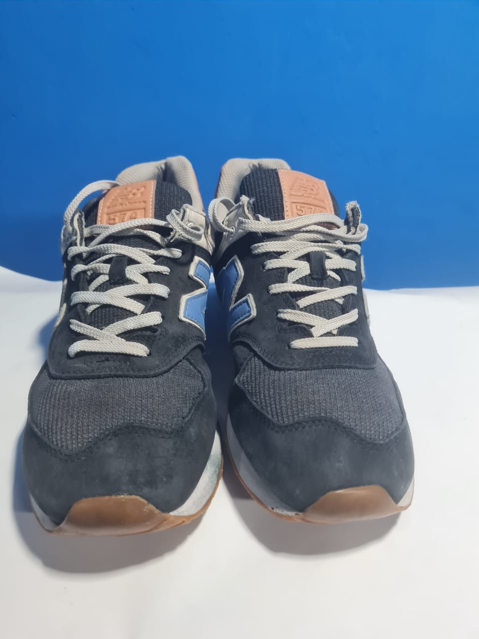 New Balance 574 Classic Sneaker - Navy/Tan (Pre-Owned)