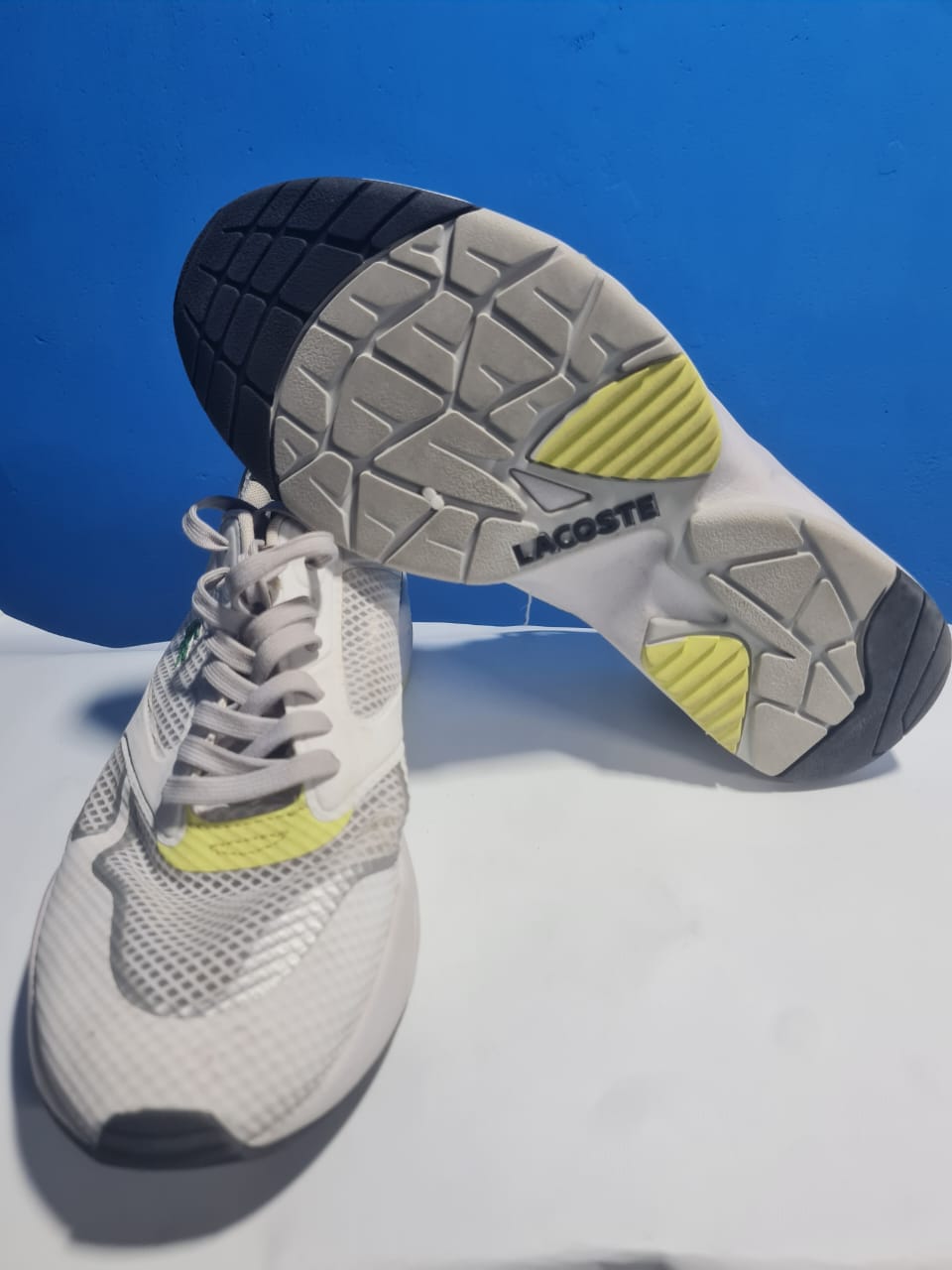 Lacoste Court-Ready Trainer - White/Neon Yellow (Pre-Owned)