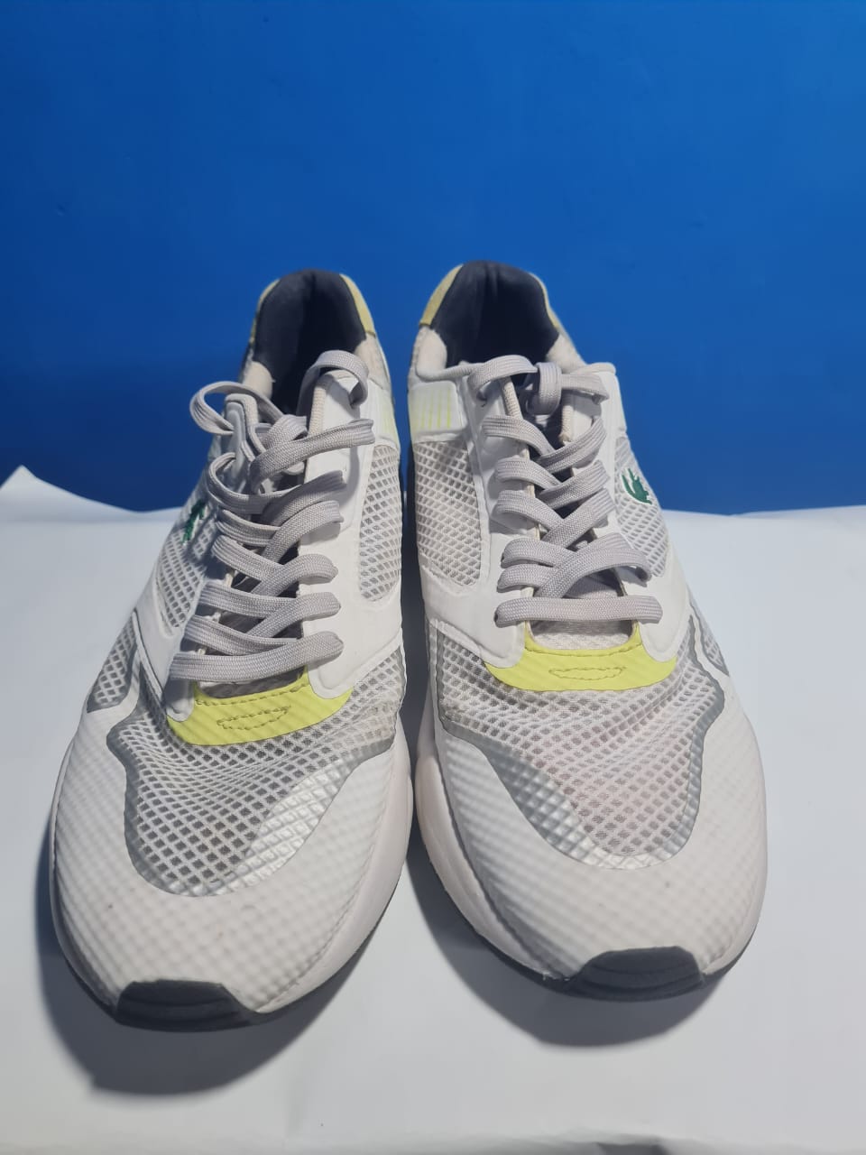 Lacoste Court-Ready Trainer - White/Neon Yellow (Pre-Owned)