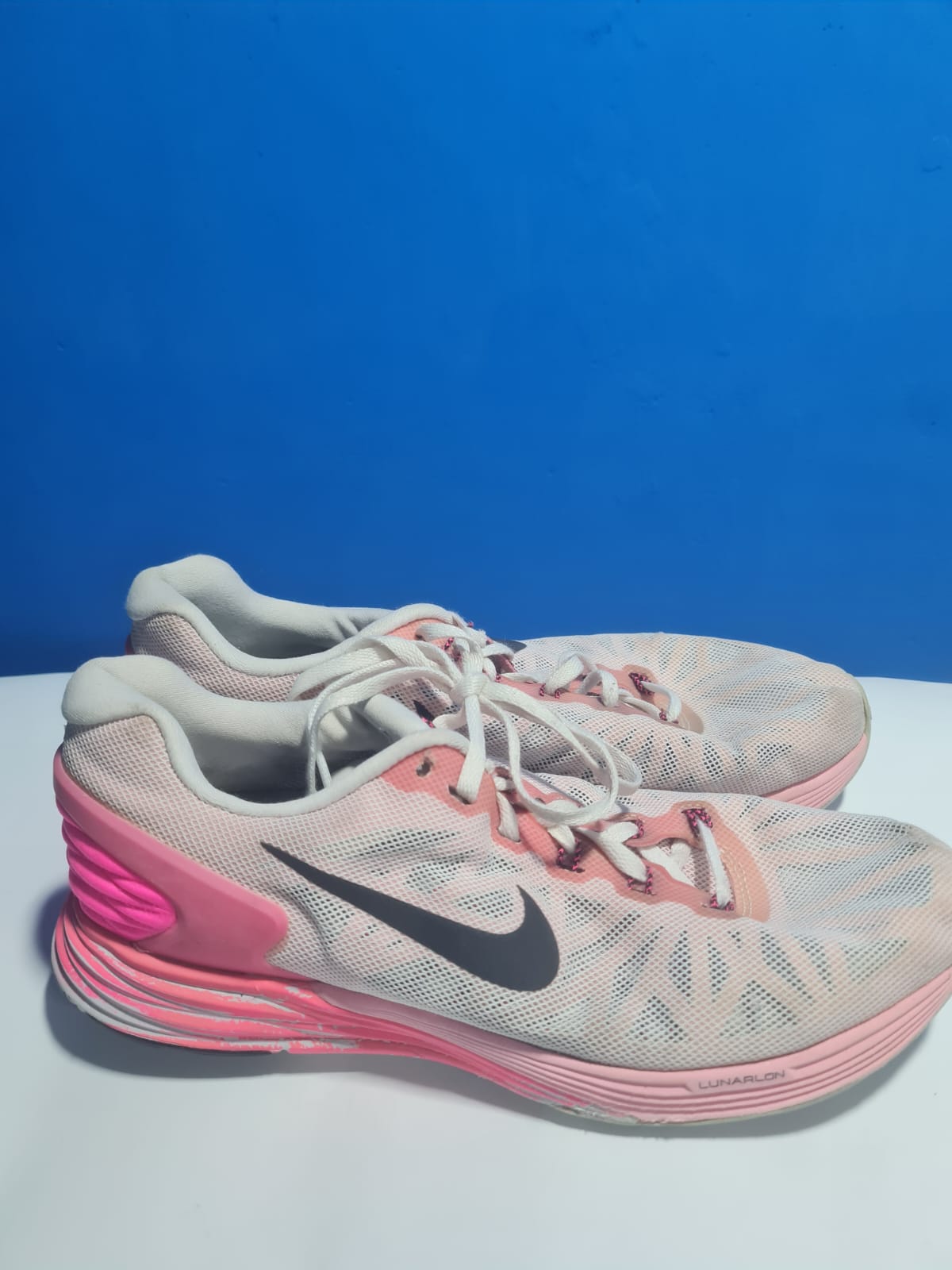 Nike Lunarlon Running Shoe - Pink/White