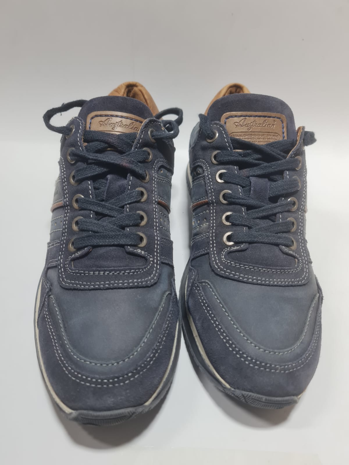 Australian Footwear Men's Casual Sneakers - Navy Blue Suede